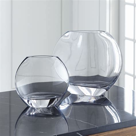 Samara Small Round Glass Vase Crate And Barrel Large Glass Vase