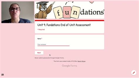 unit  fundations assessment youtube