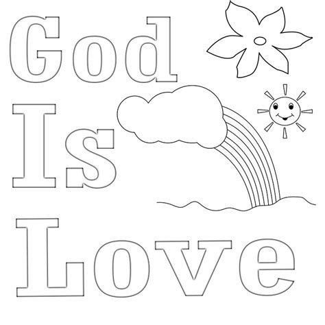 top god  love coloring pages  show  love