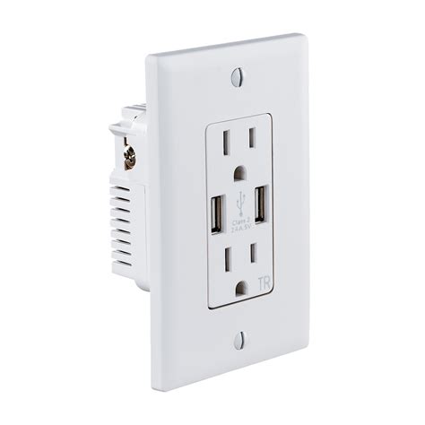 dual usb power charging outlet  wall usb outlet