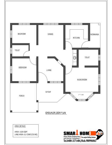 single floor  bedroom kerala house plans animaisdebem