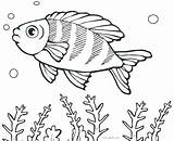 Fish Coloring Pages Cartoon Saltwater Fishing Puffer Real Boy Color Small School Printable Getcolorings Template Lure Shape Colorin Print Colorings sketch template