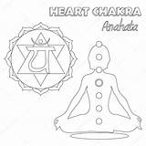Chakra Coloring Pages Symbols Heart Template sketch template
