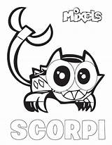 Mixels Chilbo Scorpi Worksheets sketch template