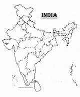 India Map Political Outline Coloring Printable Blank Drawing States Pages Ancient Print Clipart Indian Colouring Template Worksheets Kids Homeschool Worksheet sketch template