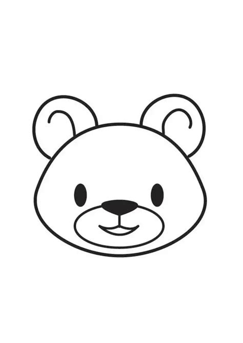 coloring page bear head  printable coloring pages img