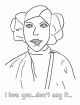 Leia sketch template