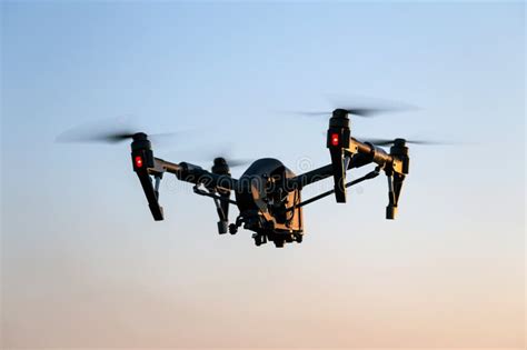 professional black drone stock photo image  quadcopter