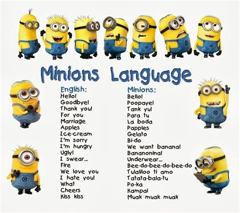 speak minion  happy place minions funny minions language minions banana song