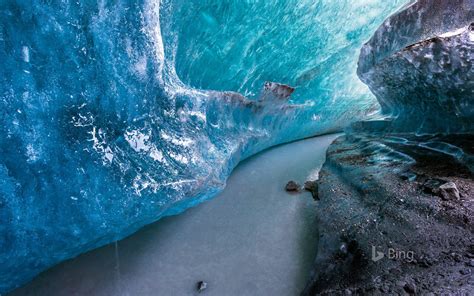 ice tunnel  matanuska glacier alaska  bing