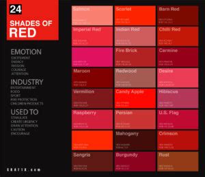 shades  red color palette grafxcom