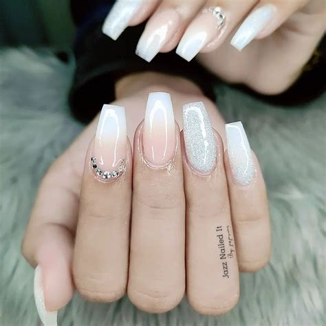 french ombre nails  glitter  manicure ideas    christmas
