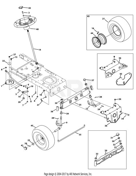 troy bilt wxks bronco  parts diagram  steering front axle