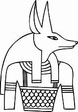 Anubis Wecoloringpage Egypt Ancient sketch template