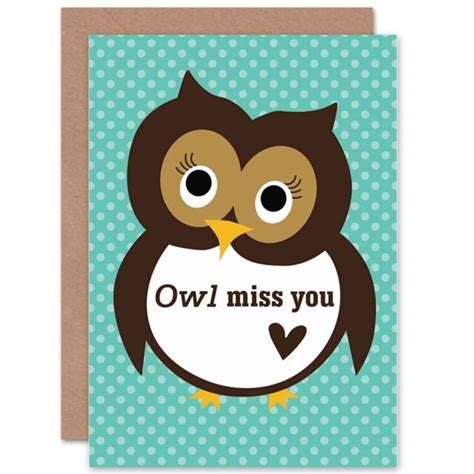 cartoon owl   cute fun blank greeting card  envelope ebay