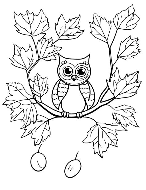 fall coloring pages  kids  printables