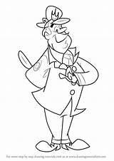 Top Cat Officer Dibble Draw Drawing Step Cartoon sketch template