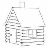 Cabin Log Clip Clipart House Coloring Printable Color Hut Pages Simple Draw Cabins Cliparts Sheets Transparent Library Logs Kids Weclipart sketch template