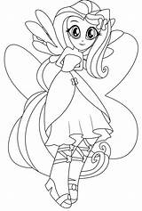 Coloring Pony Pages Equestria Little Girls Fluttershy Printable Print Dazzle Adagio Girl Template sketch template