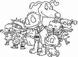 Rugrats Coloring Pages Characters Draw Printable Kids Cartoon sketch template