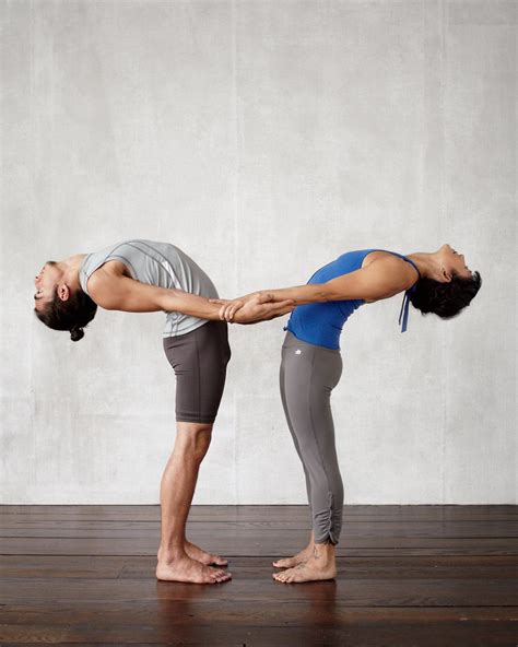 yoga poses  perform  working    partner couples