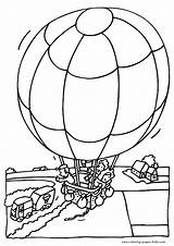 Air Coloring Hot Pages Balloon Printable Color Transportation Balloons Kids Sheets Colouring Helicopter Cartoon Print sketch template