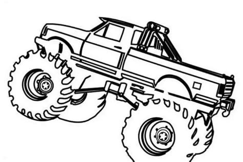 drawing monster truck coloring pages  kids