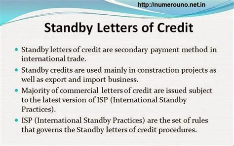 finance  finance unconfirmed  standby letter  credit
