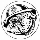 Devil Dog Usmc Bulldog Marine Drawing Vector Transparent Marines Corps Coloring Pages Clipart Logo Silhouette Face Clip Mammal Breed Sporting sketch template