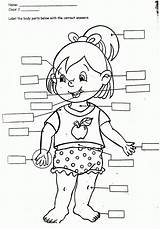 Coloring Body Parts Kids Pages Popular sketch template