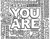 Coloring Pages Inspirational Pdf Printable Word Motivational Quote Quotes Swear Book Etsy Words Kids Sheets Adult Color Print Adults Boys sketch template