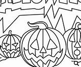 Pages Coloring Halloween Spooky Scary sketch template