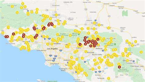 Power Outage Map Where Southern California Edison Has Cut