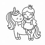Colorare Unicorni Unicorno Principessa sketch template
