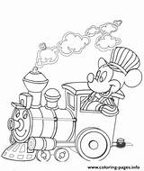 Train Disney Coloring Mickey 4de1 Pages Printable Book sketch template