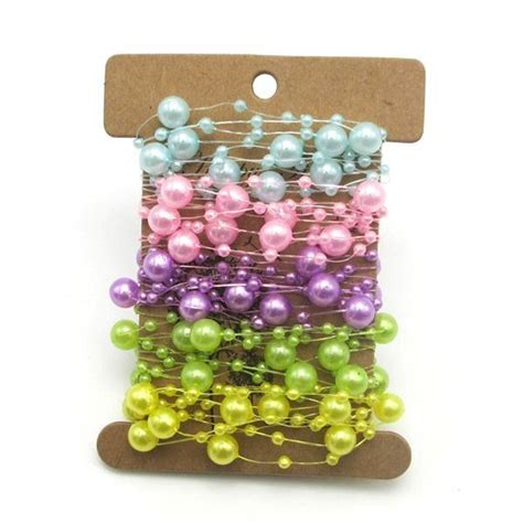 lucia crafts 5pcs 6pcs 1 2m piece artificial pearls beads chain garland