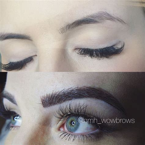 hair stroke feather touch tattooed eyebrows cosmetic