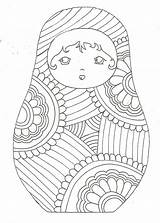 Matryoshka Coloring Coloriage Doll Pages Dolls Template Para Adult Nesting Colorier Dessin 1682 1201 Pattern Russian Russie Patterns Colouring Kokeshi sketch template