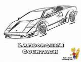 Lamborghini Coloring Countach Pages Car Kids Cars Book sketch template