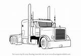 Peterbilt Truck Drawing 379 Draw Semi Trucks Coloring Pages Step Sketch Drawingtutorials101 Drawings Tutorials Learn Big Rig Clipart Custom Car sketch template