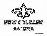 Saints Coloring Orleans Pages Logo Football Nfl Teams sketch template