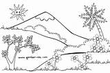 Pemandangan Sketsa Mewarnai Pola Gampang Indah Paud Tk Langit Buku Sd Analisis Disimpan sketch template