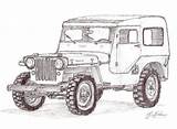 Cj Willys Hardtop Jeeps sketch template