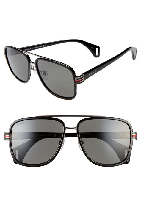 Gucci 58mm Square Aviator Sunglasses Nordstrom