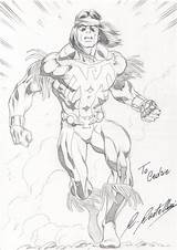 Castellini Thunderbird Claudio Marvel Comic Sketch Comicartfans Men sketch template