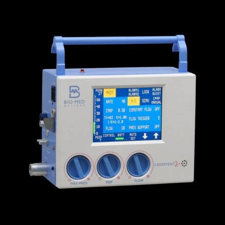 electronic ventilator crossvent  bio med devices resuscitation transport cpap