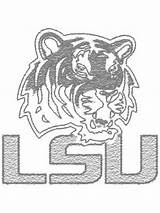 Coloring Pages Football Lsu Tigers College Color Logo Auburn Sheets Drawings Tiger Printable Print Ncaa Logos Sheet Kids Book Sports sketch template