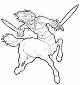 Centaur Coloring Pages Line Centaurs Getdrawings Color Getcolorings sketch template