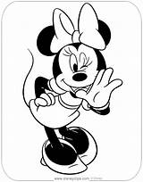 Minnie Coloring Mouse Pages Wink Disneyclips Secret sketch template