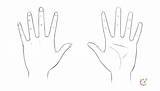 Hands Gesture Downward sketch template
